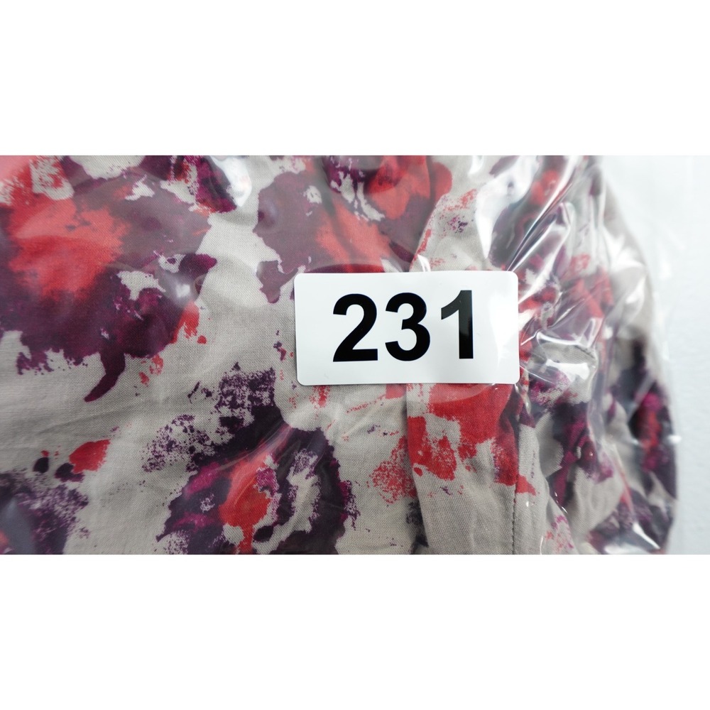 Lucky Brand Floral Blouse Red and Purple Design With Sleeves you can make 3/4 - Picture 11 of 11